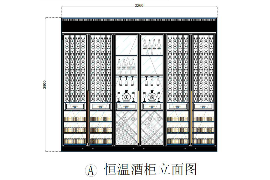 深圳私人别墅定制恒温酒柜方案设计(图1)